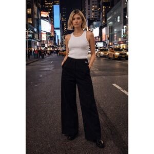 Five Star General Black Wide Leg Dress Pants Size 9/29 Downtown Style